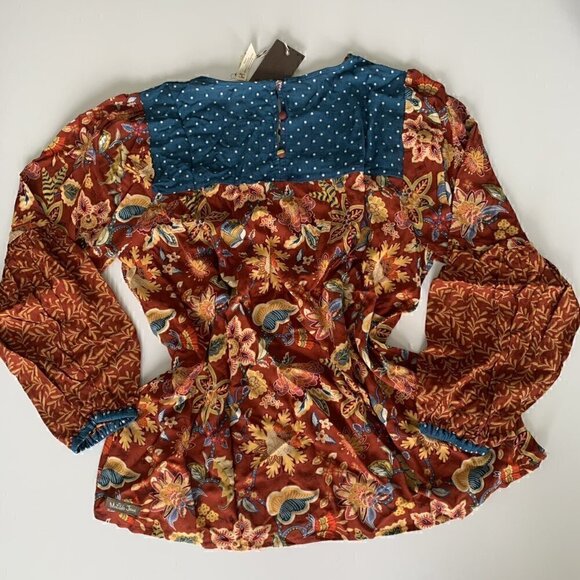NWT Matilda Jane Woman Fall Garden Mums Blouse, Small - Picture 5 of 9